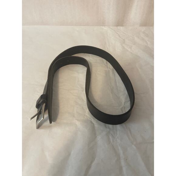 Ralph Lauren Polo Black Belt Italian Saddle Leather w/Buckle 48 in 1 in wide - Picture 7 of 7